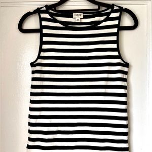 J. Crew Factory Navy Blue/White Striped Tank Sz XS